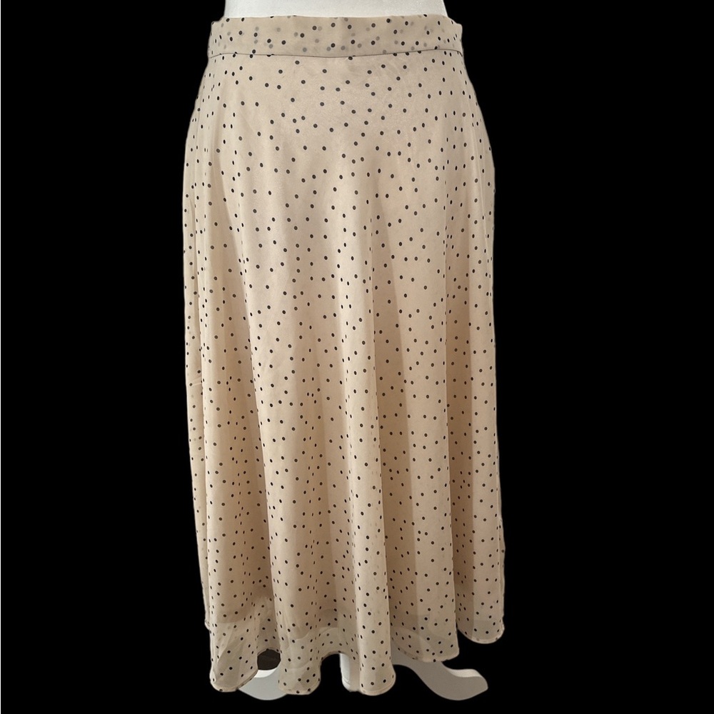NEW - Philosophy Chiffon Beige Skirt, Lined M
